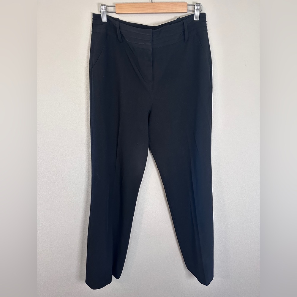 Vintage Larry Levine Women’s Stretch Black Trouser Dress pants wide leg size 12
